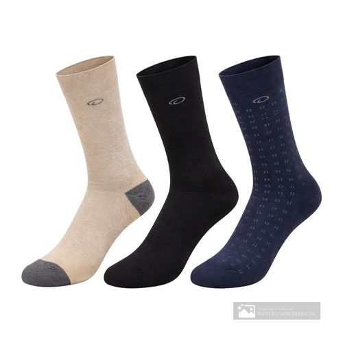 Pack de 3 pares de calcetines crew Oscar de la Renta multicolor para hombre