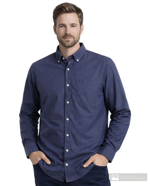 Camisa casual Gents azul denim para hombre
