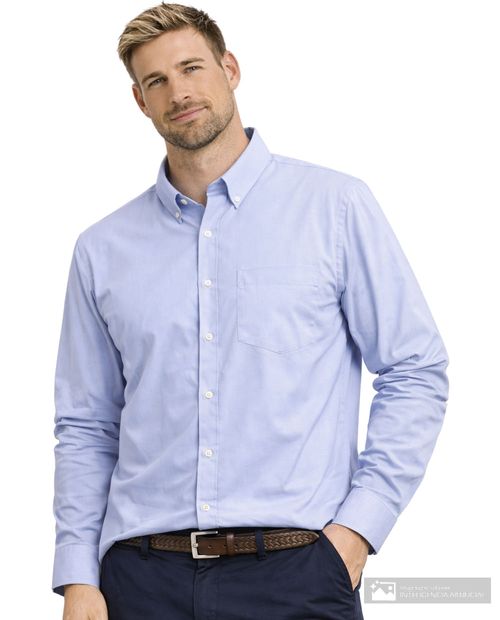 Camisa casual de caballero en azul claro texturizada para hombre