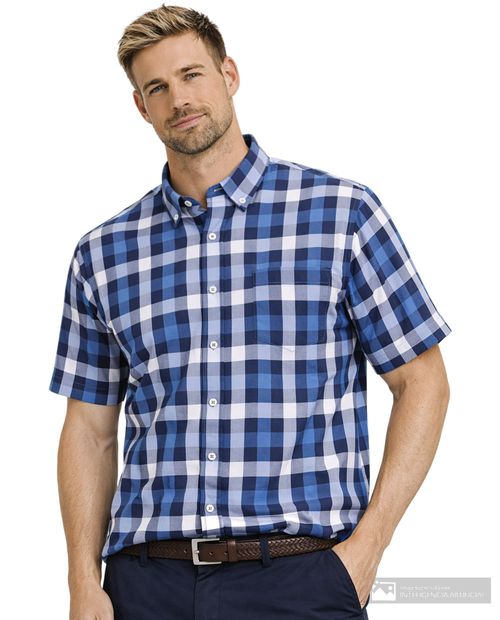 Camisa casual Gents con cuadros azules para hombre