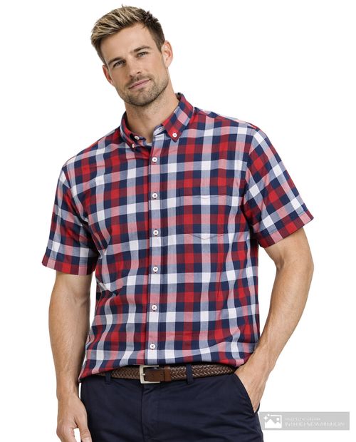 Camisa casual Gents cuadriculada bicolor para hombre