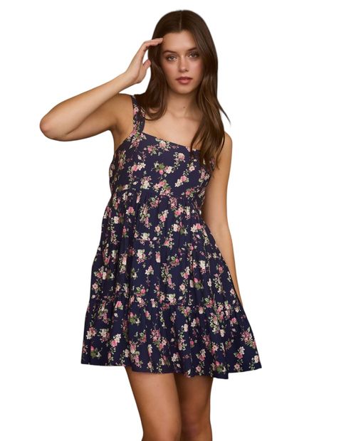 Vestido Mine casual estampado de tirantes para mujer