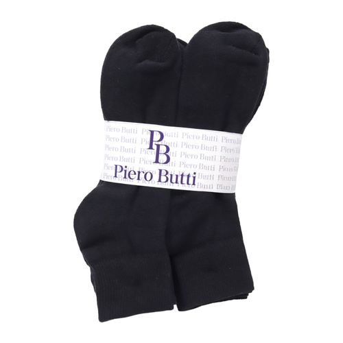 Pack de 3 pares de calcetines Piero Butti crew negros para hombre