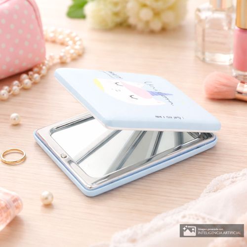 Espejo surtido rectangular diseño unicornios 6x9 cm