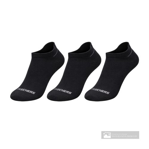 Pack de 3 pares de calcetines low cut skechers negros para hombre