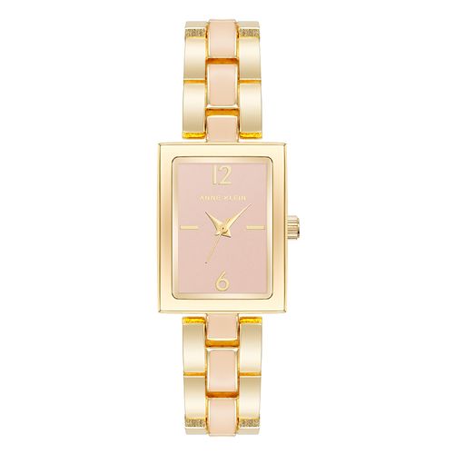 Reloj Anne Klein análogo de metal en tono combinado en dorado y rosado para mujer