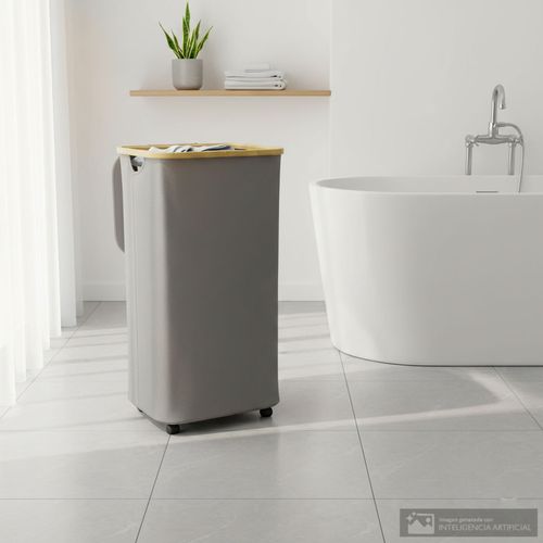 Cesta móvil para almacenamiento de ropa 44x33x78 cm