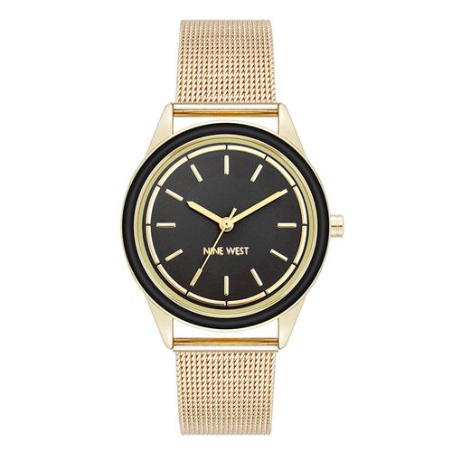 Reloj Nine West análogo de metal dorado para mujer