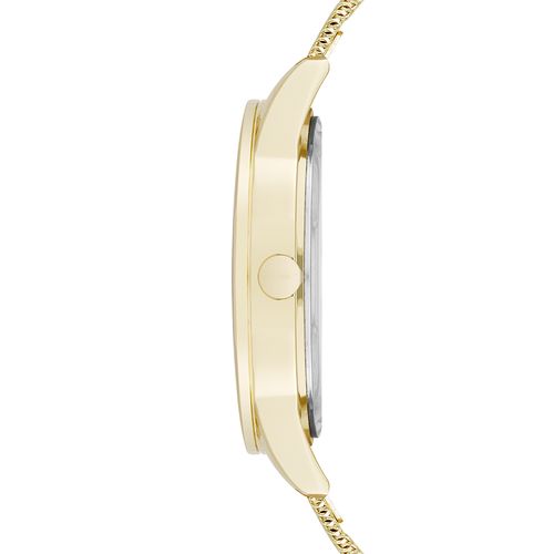 Reloj Nine West análogo de metal dorado para mujer