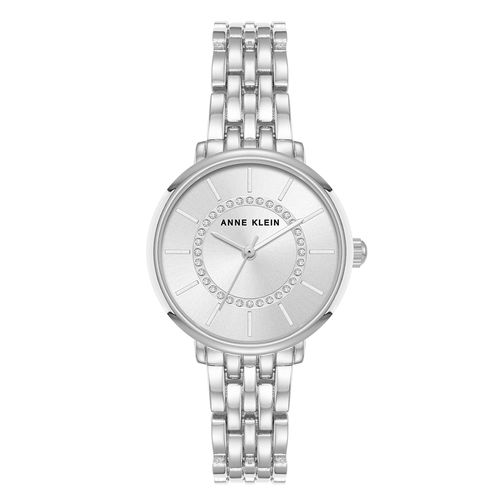 Reloj Anne Klein análogo de metal plateado para mujer