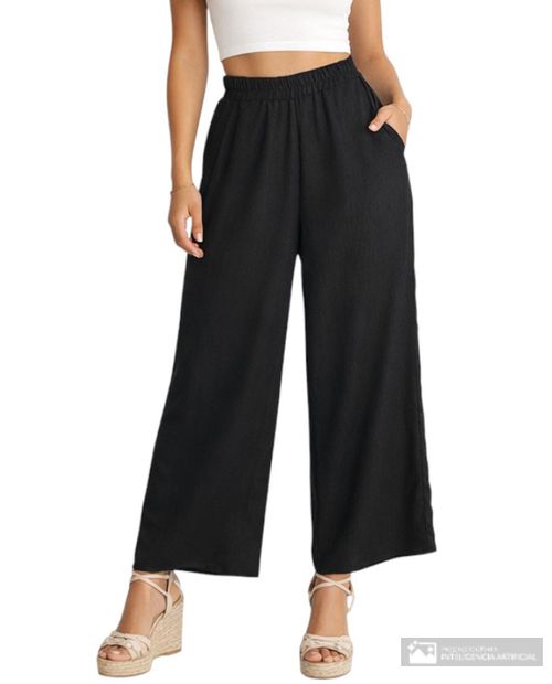 Pantalón Marcella palazzo de cintura alta para mujer