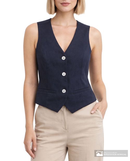 Chaleco Sabrina azul para mujer