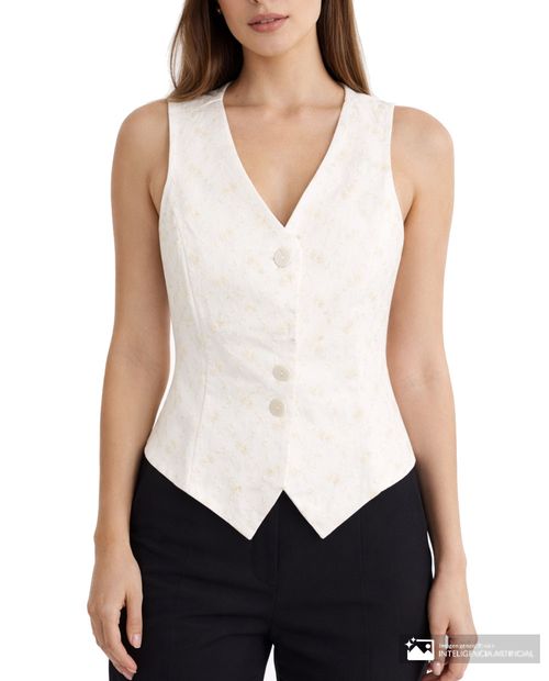 Chaleco Sabrina blanco para mujer