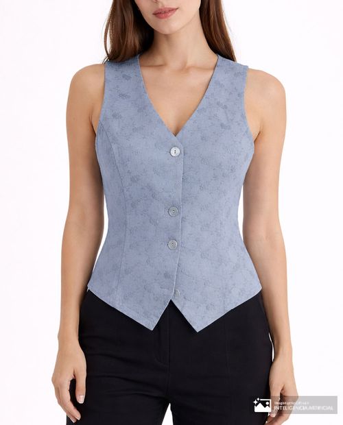 Chaleco Sabrina azul para mujer