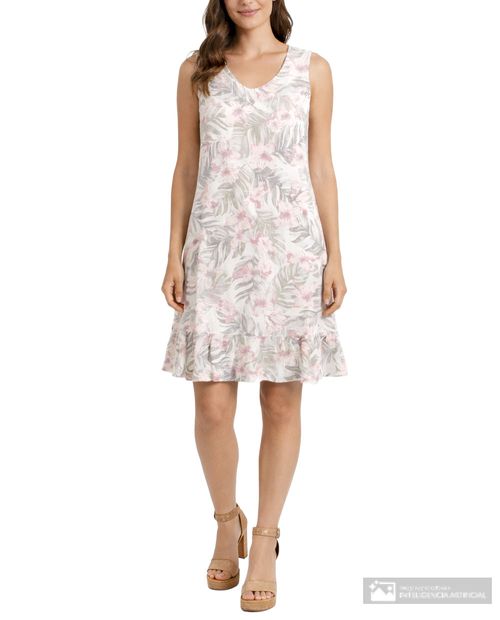 Vestido Connected Apparel formal estampado sin mangas para mujer