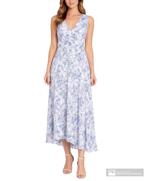 Vestido Connected Apparel maxi estampado sin mangas para mujer