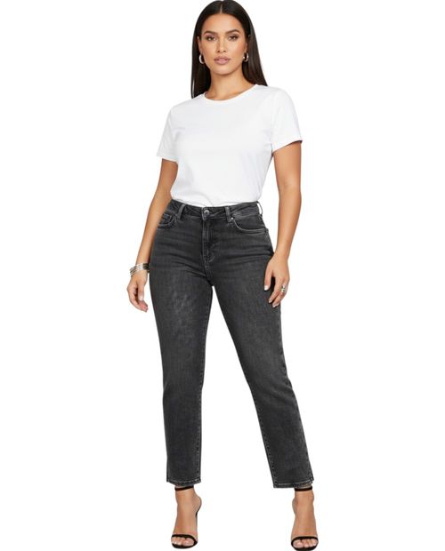 Jeans Most Wanted slim gris de cintura alta para mujer