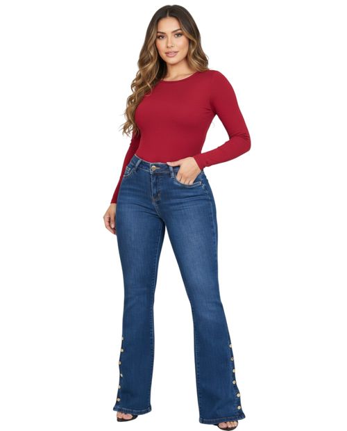 Jeans Most Wanted flare azul de cintura alta para mujer
