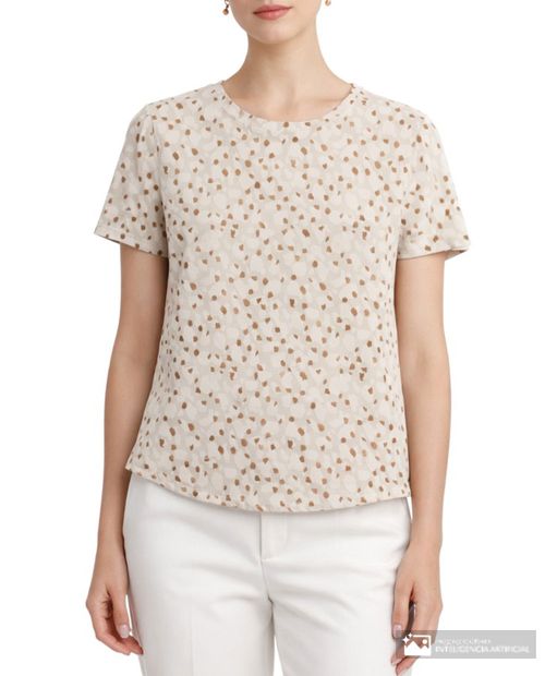 Camiseta Nicolle estampada manga corta para mujer