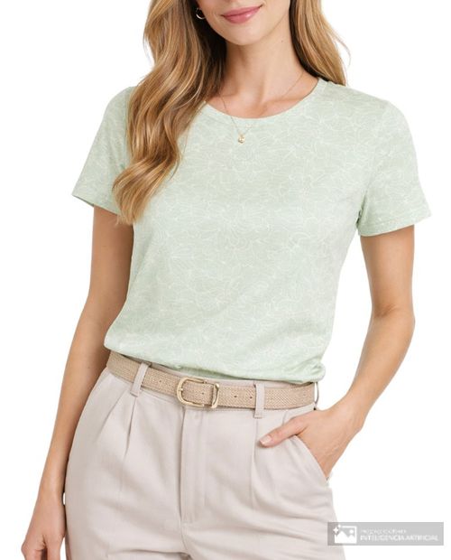 Camiseta Nicolle estampada manga corta para mujer