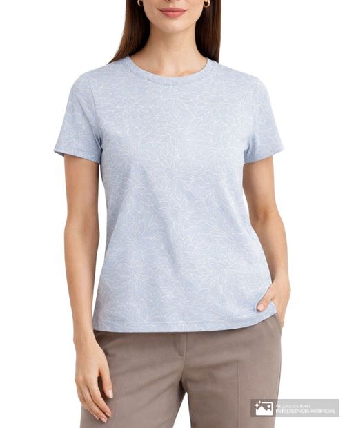 Camiseta Nicolle estampada manga corta para mujer