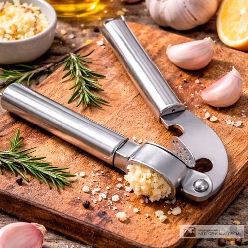 Prensador de acero inoxidable para ajos 19 cm