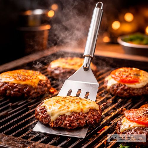 Espátula ranurada de acero inoxidable 23 cm