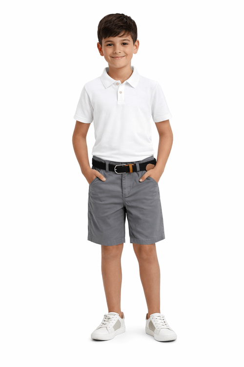 Short chino gris para niño