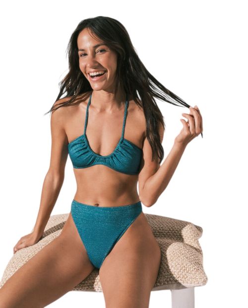 Bikini Women Secret azul de cintura alta para mujer