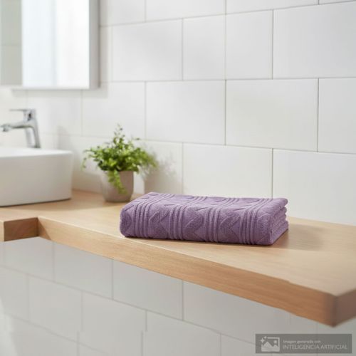 Toalla Allure jacquard textura zigzag de algodón