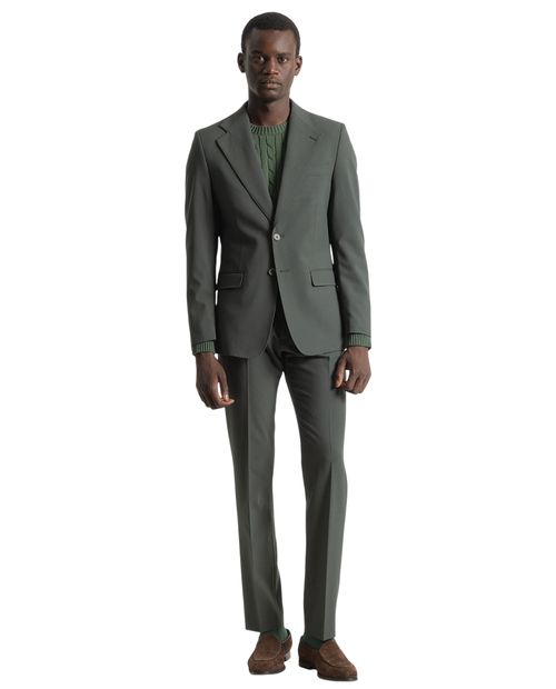 Traje PuroEGO slim fit verde sage sólido para hombre