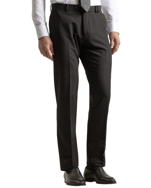 Pantalón formal PuroEGO slim fit negro sólido para hombre