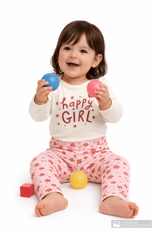 Conjunto multicolor estampado para bebé niña