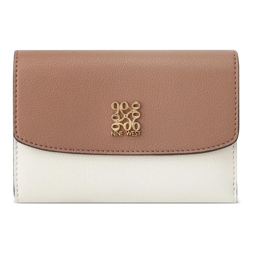 Billetera flap Nine West bicolor para mujer