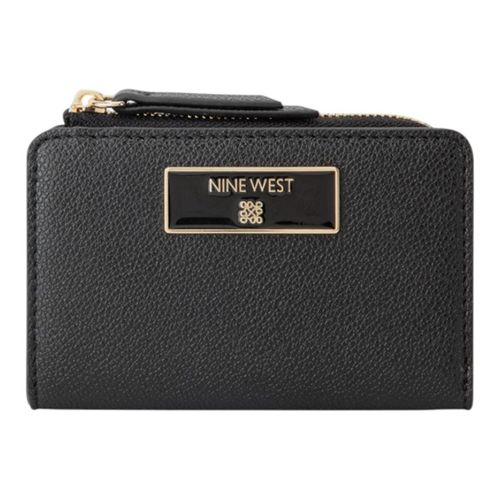 Billetera zip around Nine West color negro para mujer