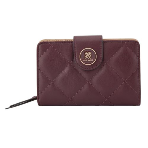 Billetera flap Nine West Haleema color rojo para mujer