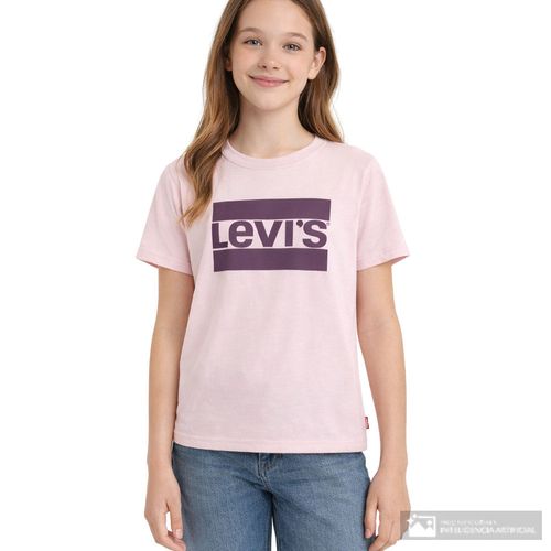 Camiseta rosada estampada Levi's para niña