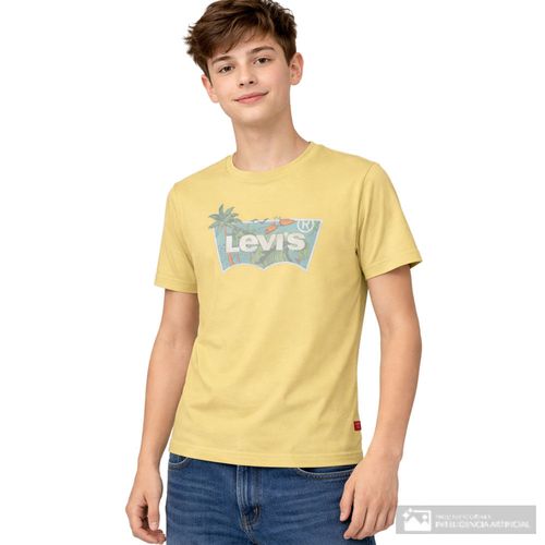 Camiseta amarilla estampada Levi's para niño