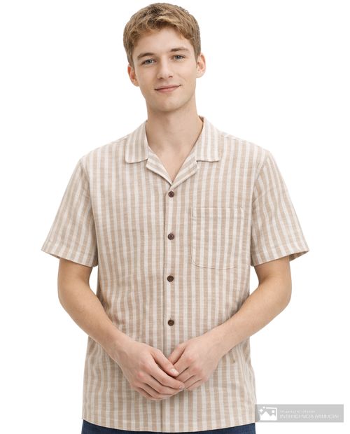 Camisa casual Orange relaxed fit rayada para hombre