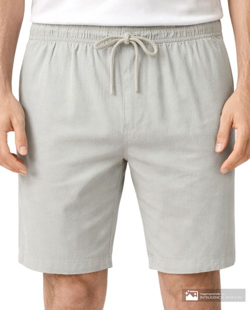 Short casual Orange verde sage con textura para hombre