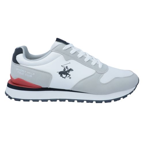 Zapato deportivo casual Beverly Hills Polo Club blanco/gris para hombre