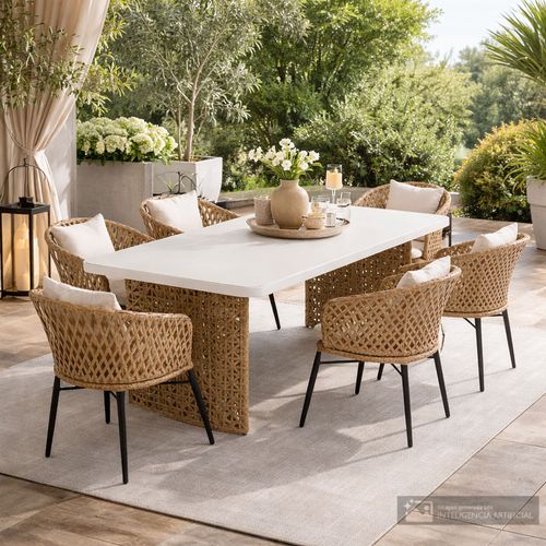 Juego de comedor 6 personas para exteriores