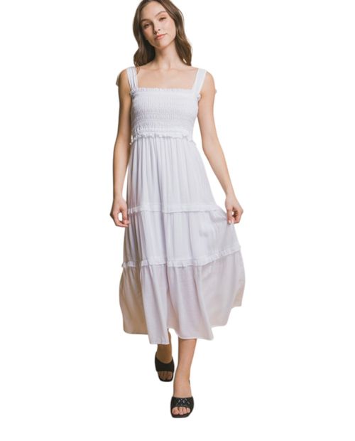 Vestido Love Tree midi de tirantes para mujer