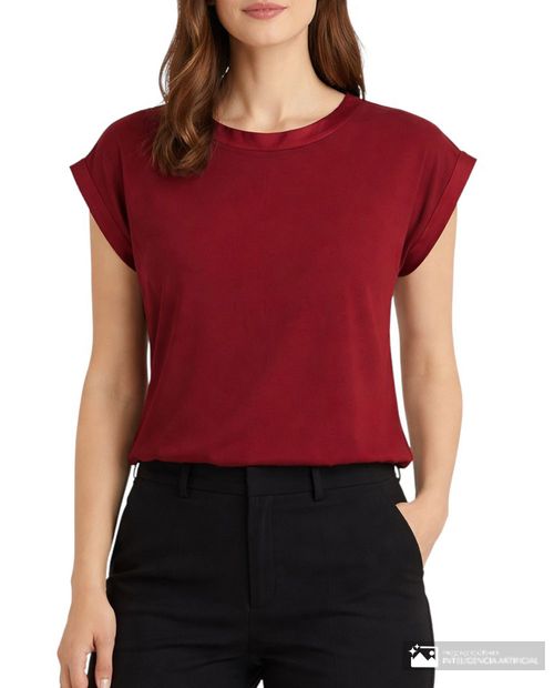 Camiseta Unexpected roja manga corta para mujer