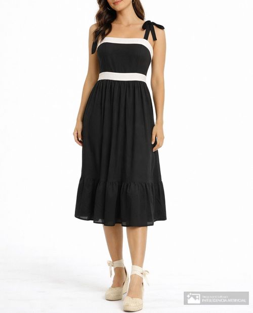 Vestido Sabrina midi de tirantes para mujer