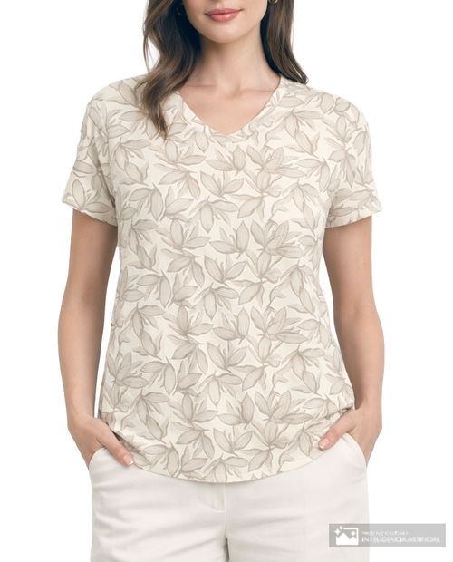 Camiseta Nicolle estampada manga corta para mujer