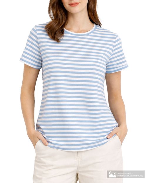Camiseta Nicolle rayada manga corta para mujer