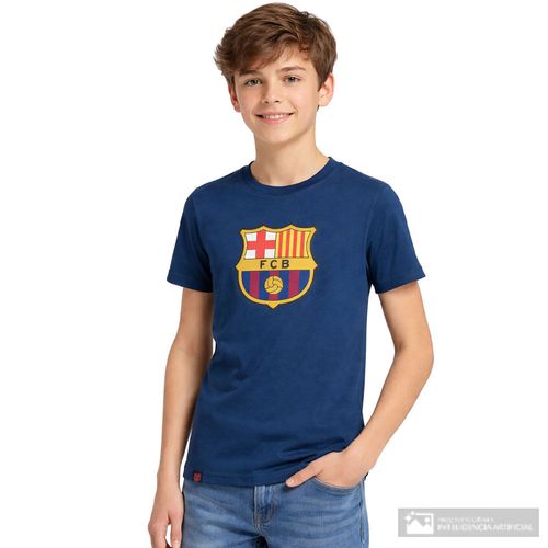 Camiseta Barcelona azul navy para niño