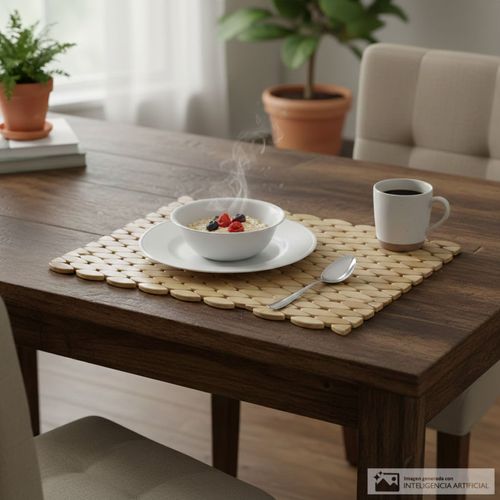 Individual de bambú para mesa 44.5x30 cm