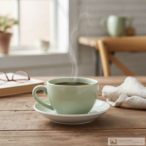 Set de taza con plato de cerámica 320 ml